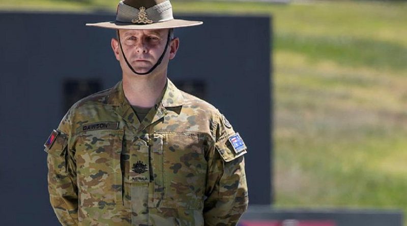 Master Gunner of the 1st Regiment, Royal Australian Artillery, Warrant Officer Class One Matthew Dawson. Story by Captain Jesse Robilliard. Photo by Private Hamid Farahani.