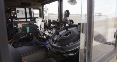 A driverless Army truck at Monegeetta, Victoria.