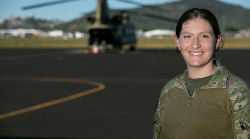 Lieutenant Jaime Spragge is a CH-47F Chinook heavy lift helicopter pilot with the 5th Aviation Regiment based at RAAF Base Townsville. Story and photo by Corporal Veronica O'Hara.