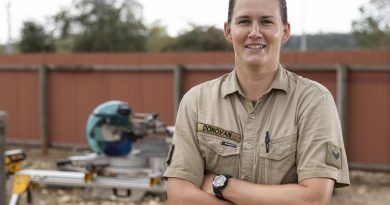 Army carpenter Corporal Courtney Donovan deployed to Timor-Leste on Exercise Hari'i Hamutuk 2021. Story and photo by Leading Seaman Jarrod Mulvihill.