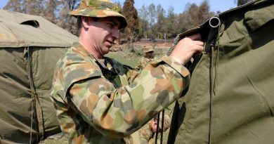 Lance Corporal Craig Luchetta on Operation Victoria Bushfire Assist in 2009 when he was a private. Story by Flight Lieutenant Nick O’Connor. Photo by Warrant Officer Class Two Graham McBean.