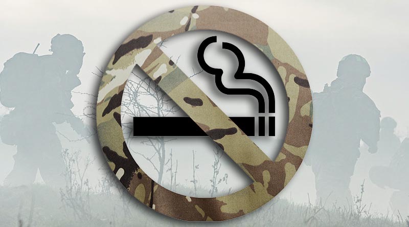 no smoking in UK MoD