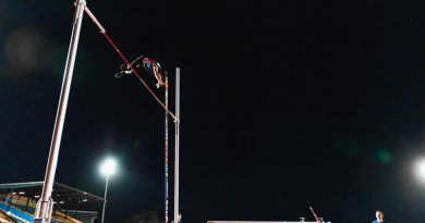 Corporal Brodie Cross clears the bar in the open men's pole vault at the Athletics NQ Championships in Townsville. Story by Corporal Veronica O'Hara.