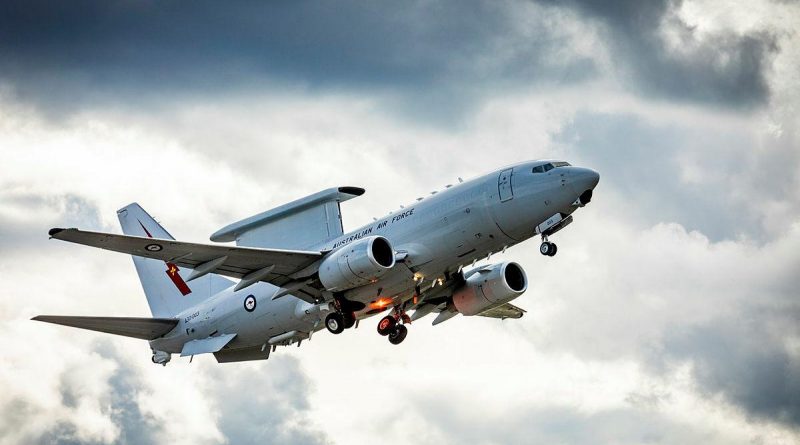 Royal Australian Air Force No. 2 Squadron E-7A Wedgetail takes off at Eielson Air Force Base in Alaska, United States. Story and photo by Flying Officer Bronwyn Marchant.