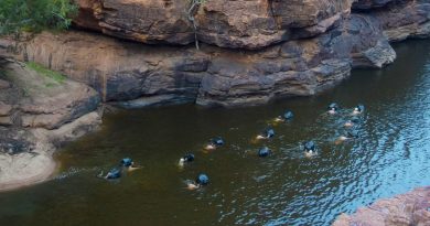 Australian Army personnel from the Special Air Service Regiment negotiate a section of the Murchison River during an adventurous training activity in Kalbarri National Park, Western Australia. Story by Captain Dave Cusworth.