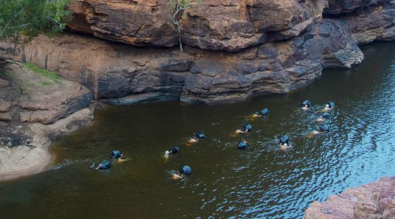 Australian Army personnel from the Special Air Service Regiment negotiate a section of the Murchison River during an adventurous training activity in Kalbarri National Park, Western Australia. Story by Captain Dave Cusworth.