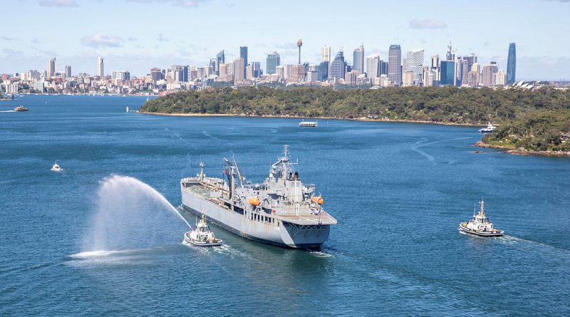 HMAS Sirius sails its final lap of Sydney Harbour during its a final visit to the city during its decommissioning voyage. Story by Lieutenant Jessica Craig. Photo Petty Officer Justin Brown