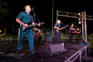 The Queensland Police Rock Band perform during the Queensland Emergency Services and ADF Sunset Showcase at Riverway Stadium, Townsville, Queensland. Photo by Corporal Brandon Grey.