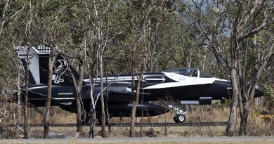 In celebration of their mascot, the Australian magpie, No. 75 Squadron applied a black and white commemorative paint scheme to F/A-18A Hornet A21-018. The aircraft will sport the new colour scheme ahead of the squadron's transition to the F-35A Lightning II in 2022. The squadron adopted the magpie because it is a belligerent defendant of its young with the courage to attack. Photo by Sergeant Pete Gammie.