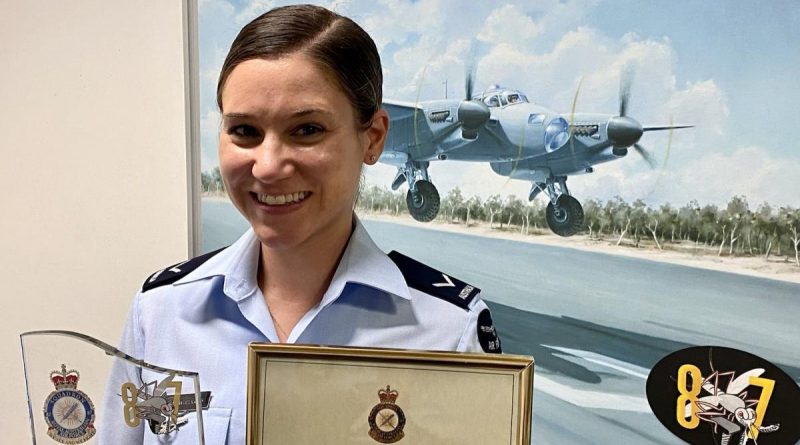 Air intelligence analyst Leading Aircraftwoman Cindy Whitaker, of No. 87 Squadron, is the recipient of the 2021 Max Cowin Award, presented at RAAF Base Richmond. Story by Flight Lieutenant Jessica Aldred.