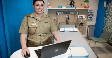Australian Army officer Captain Liz Daly at ACT Health Centre Duntroon, Canberra. Photo by Kym Smith.