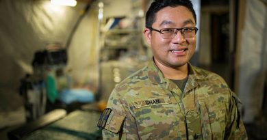 Australian Army surgeon Major Daniel Chan is part of the Australian Surgical Team deployed to the Baghdad Diplomatic Support Centre in Iraq. Story by Flight Lieutenant Clarice Hurren. Photo by Sergeant Glen McCarthy.