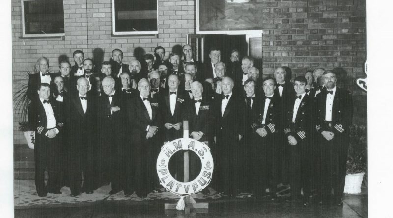 Lieutenant Commander Michael Hickie attending a HMAS Platypus dinner. Story by Lieutenant Commander Andrew Ragless.