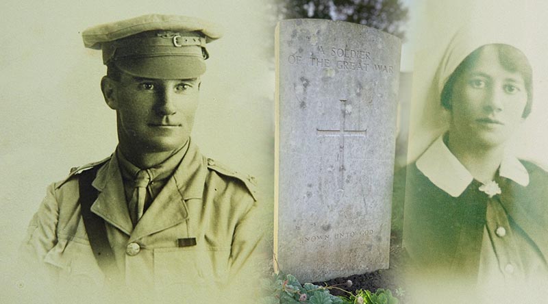 Lieutenant James Mark Kennedy, his grave site and Nurse Lottie Kendell whom he met on the troop ship to war and married in Egypt after surviving Gallipoli.