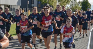 Members of the Indigenous Marathon Foundation taking part in the inaugural Run Army 2021 5km and 10km events at Gallipoli Barracks, Brisbane.