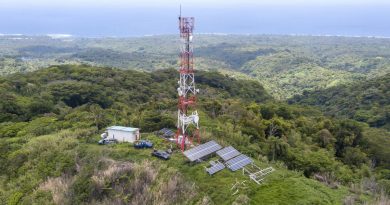 Australian Army signallers conduct very high frequency radio installations on Tanna Island Tower 495 during the Vanuatu Government National Emergency Radio Network project. Story by Captain Taylor Lynch. Photo by Corporal Kieren Whiteley.