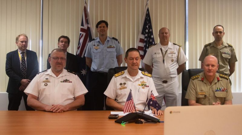At the signing of the Memorandum of Understanding: Warrant Officer Andrew Jocumsen, Commodore Peter Leavy, Colonel James Murray, Andrew Nealy, Professor Michael O’Donnell, Group Captain Jeff Howard, Captain (USN) Matt Ort and Lieutenant Colonel Dave Cave. Story by Wing Commander Jade Deveney.