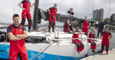 The Navy One crew prior to the start of the Rolex Sydney to Story by Leading Seaman Kellie Nash. Photo by Chief Petty Officer Kelvin Hockey.