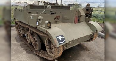 A WWII-era Australian Bren Gun Carrier available to buy at auction. Image supplied by Lloyds Auctions and Valuers.