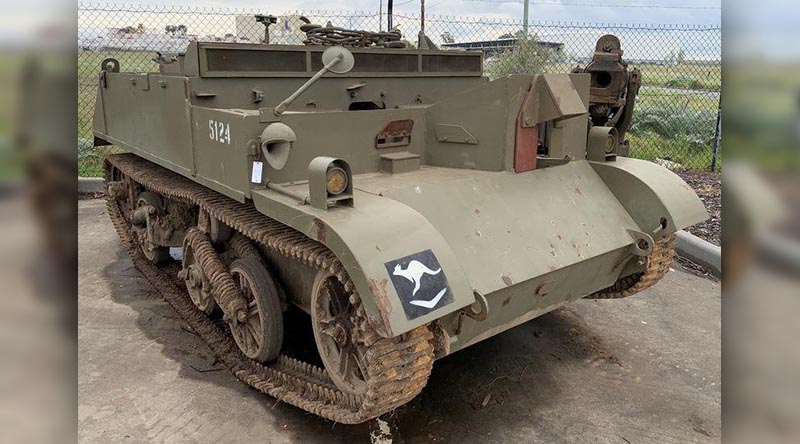 A WWII-era Australian Bren Gun Carrier available to buy at auction. Image supplied by Lloyds Auctions and Valuers.