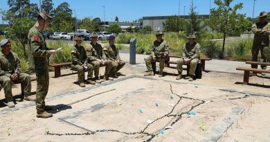 Captain Daniel Riedstra, of Headquarters 2nd Division, conducts orders for his training syndicate during the final phase of the All Corps Captains' Course at Holsworthy Barracks. Story by Captain Martin Hadley. Photo by Captain Jon Stewart.