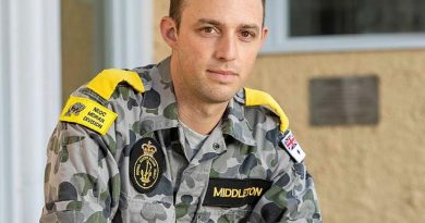 Acting Sub Lieutenant Simon Middleton at the Royal Australian Naval College at HMAS Creswell, Story and photo by Private Jacob Joseph.