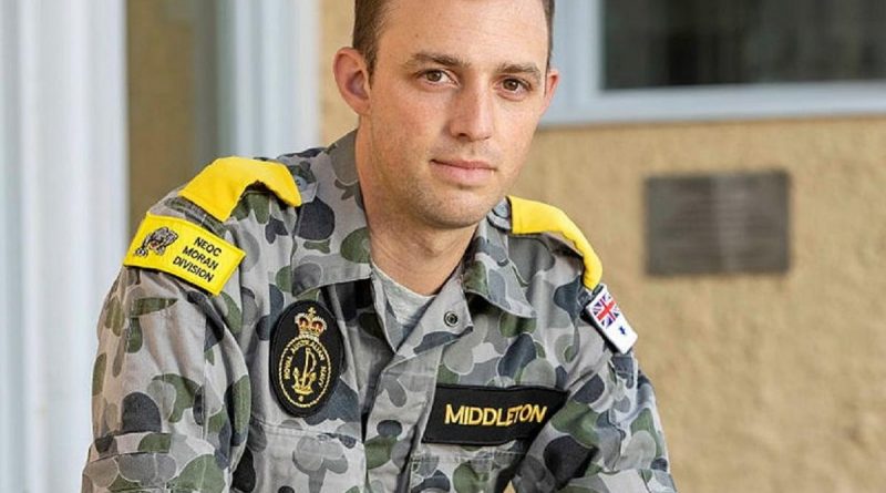 Acting Sub Lieutenant Simon Middleton at the Royal Australian Naval College at HMAS Creswell, Story and photo by Private Jacob Joseph.