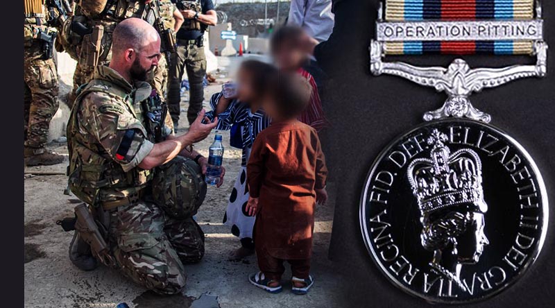 Operation Pitting Medal and Clasp. Composite of UK MoD images – Crown Copyright.