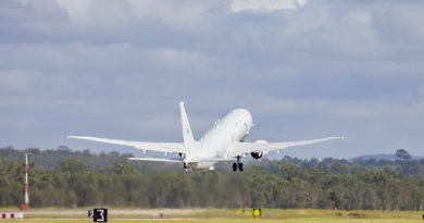 A Royal Australian Air Force P-8 Poseidon departs RAAF Base Amberly to assess damage in Tonga after the eruption of the Hunga-Tonga-Hunga-Ha'apai volcano. Photo by Leading Aircraftwoman Emma Suchwenke.