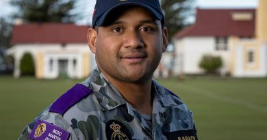 Midshipman Lawrence Sabai at the Royal Australian Naval College, HMAS Creswell. Story by Petty Officer Lee-Anne Cooper. Photo by Private Jacob Joseph.