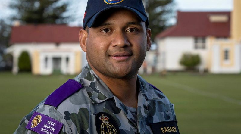 Midshipman Lawrence Sabai at the Royal Australian Naval College, HMAS Creswell. Story by Petty Officer Lee-Anne Cooper. Photo by Private Jacob Joseph.