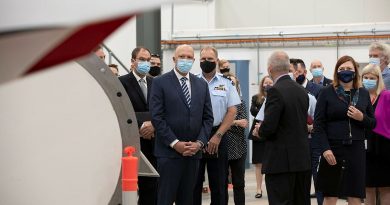 Minister for Defence, Peter Dutton, tours the Australian Hypersonic Research Precinct with Professor Tanya Monro (right), Chief Defence Scientist. Photo by Leading Aircraftwoman Kate Czerny.