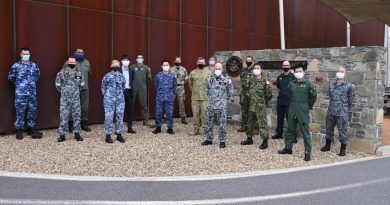 Defence personnel from Japan, USA, UK, Fiji, New Zealand, France and Australia make up the new coordination cell at Headquarters Joint Operations Command. Story by Major Cameron Jamieson. Photo by Major Cameron Jamieson.