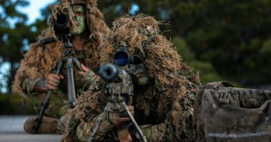 Australian Army sniper team Private Jack Sendall (front) and Lance Corporal Reece Tomlinson from 6th Battalion, Royal Australian Regiment, conduct live-fire practise with the .50 calibre anti-materiel rifle at Wide Bay training area in Queensland. Story by Captain Taylor Lynch. Photo by Corporal Nicole Dorrett.