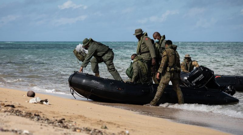 Republic of Fiji Military Forces and ADF personnel on Atata Island in Tonga during Operation Tonga Assist 2022. Story by Major Roger Brennan. Photo by Leading Seaman David Cox.
