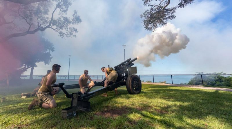 Soldiers re-enact the Bombing of Darwin during an 80th anniversary commemorative ceremony in the Northern Territory. Story by Paul McAlonan. Photo by Leading Seaman Shane Cameron.
