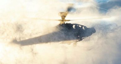 A British Army Apache AH1D makes a snow landing inside the Arctic Circle in Norway. UK MOD © Crown copyright 2021 – photo by Corporal Jamie Hart