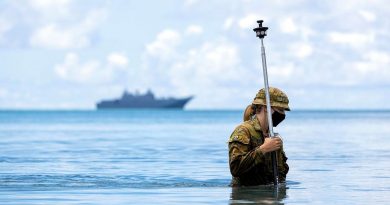 Able Seaman Shannae Fiddyment conducts a survey in waters off Pangaimotu Island, Tonga, as part of Operation Tonga Assist 2022. Story by Captain Zoe Griffyn. Photo by Petty Officer Jake Badior.