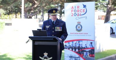 Director-General Logistics - Air Force Air Commodore Grant Pinder addresses the audience during the Air Force Equipment Branch plaque unveiling at RAAF Base Point Cook. Story by Squadron Leader Thomas Paff. Photo by Leading Aircraftwoman Chloe Bruer-Jones.