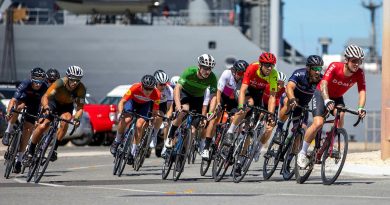 ADF personnel participated in the Summer Criterium Series cycling event held at HMAS Stirling in Western Australia. Story by Peta Magorian. Photo by Leading Seaman Ernesto Sanchez.