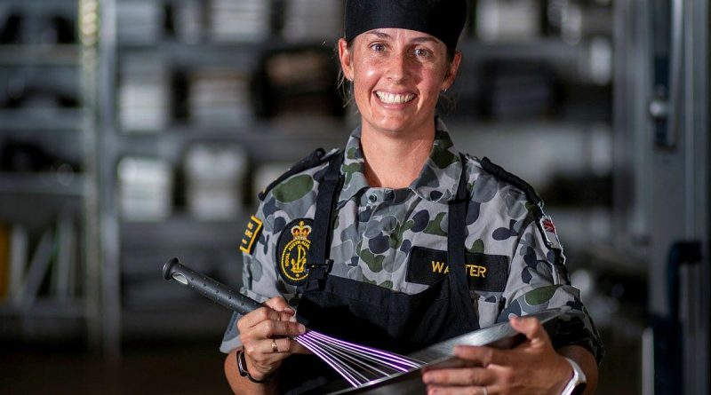 Chef Leading Seaman Tenielle Walter has been recognised in this year's Australia Day honours. Story by Petty Officer Lee-Anne Cooper. Photo by Leading Seaman Ernesto Sanchez.