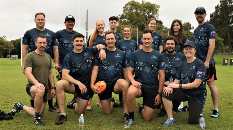 ADF personnel from Team Defence competed in the Bennelong Cup touch football competition at Randwick Barracks to raise funds for charities supporting young Indigenous people. Story by Jacqui Duong 1. Photo by Captain Annie Richardson.