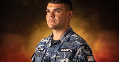 Indigenous Liaison Officer Flight Lieutenant Steven Warrior at RAAF Base Edinburgh, South Australia. Story and photo by Leading Aircraftman Sam Price.