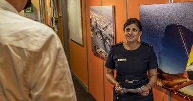 Royal Australian Air Force training systems officer Flying Officer Punam Wahan undertakes daily duties as No. 37 Squadron's technical systems officer at RAAF Base Richmond, NSW. Story by Flight Lieutenant Jessica Aldred. Photo by Corporal Dan Pinhorn.