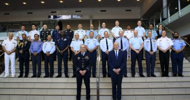 Chief of Air Force, Air Marshal Mel Hupfeld, Minister for Defence, Peter Dutton, and Chiefs of Air and Space from various countries.