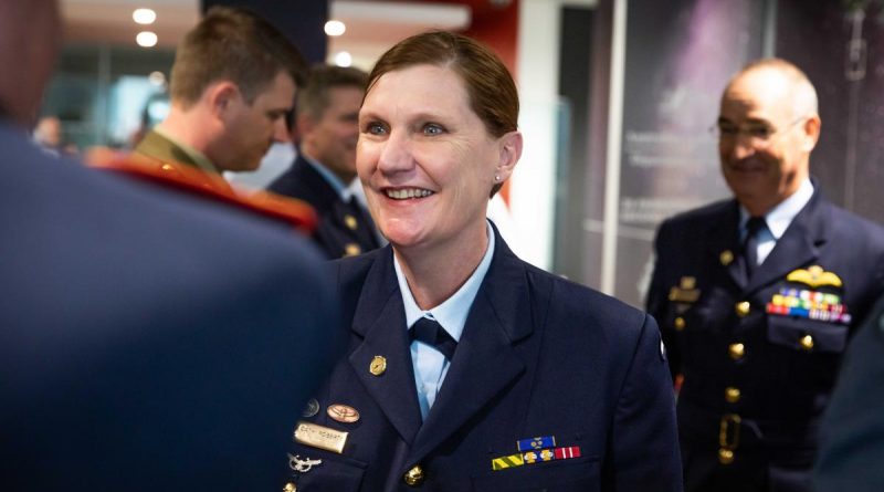 Air Vice-Marshal Catherine Roberts, Commander Defence Space Command, at the opening of the Defence Space Command Headquarters, Fairbairn, ACT. Photo by Leading Aircraftman Sam Price.