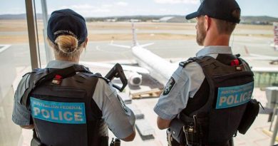 Australian Federal Police file image (Darwin Airport)