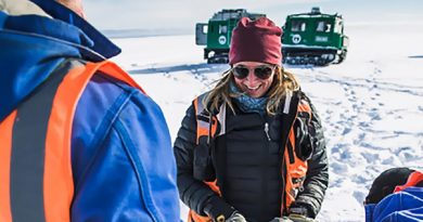 Captain Rebecca Jeffcoat at Casey Research Station, Antarctica, during a previous posting. Story by Sergeant Matthew Bickerton.