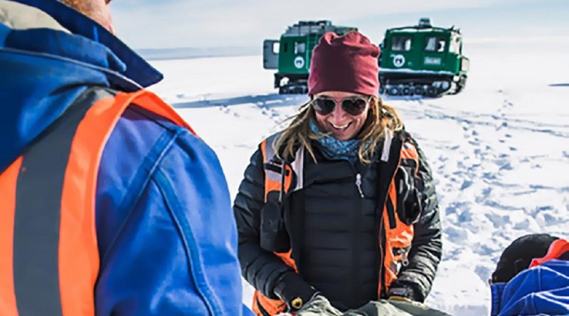 Captain Rebecca Jeffcoat at Casey Research Station, Antarctica, during a previous posting. Story by Sergeant Matthew Bickerton.