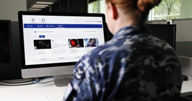 Royal Australian Air Force officer Squadron Leader Kylie Breheny conducts user acceptance testing with the Australian Defence Force Cyber Gap Program’s new partner Cybermerc in Canberra. Story by Bernadette Wright. Photo by Jay Cronan.